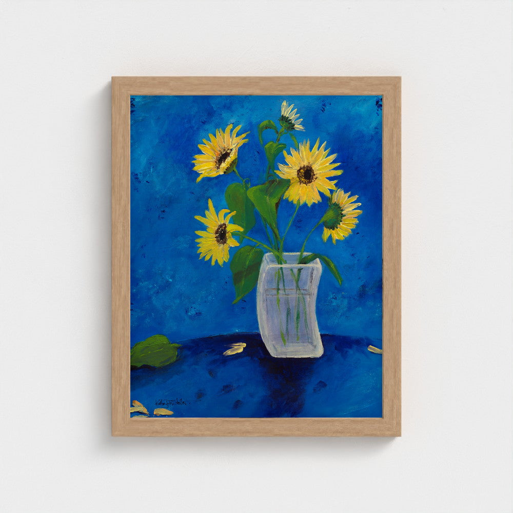 Daisey Daze — framed in natural oak
