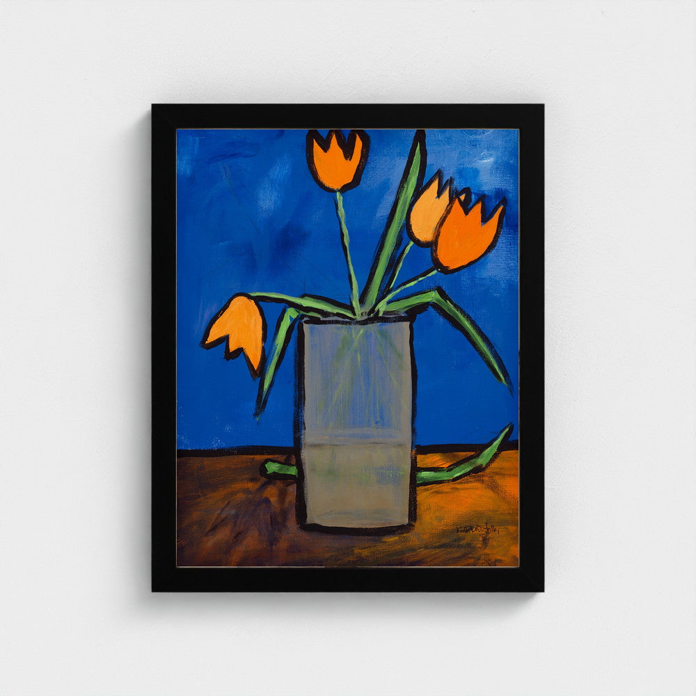 Faux Lips — framed in matte black