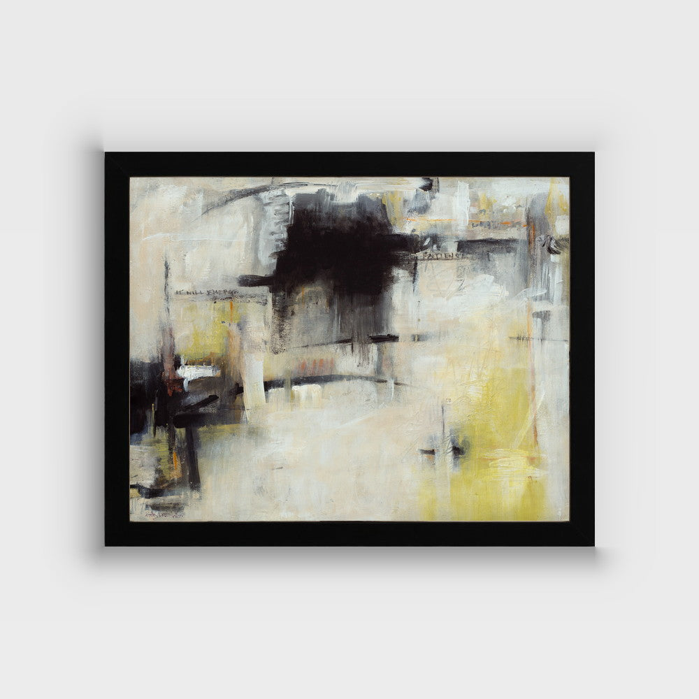 Green Hangs in the Balance — framed in matte black