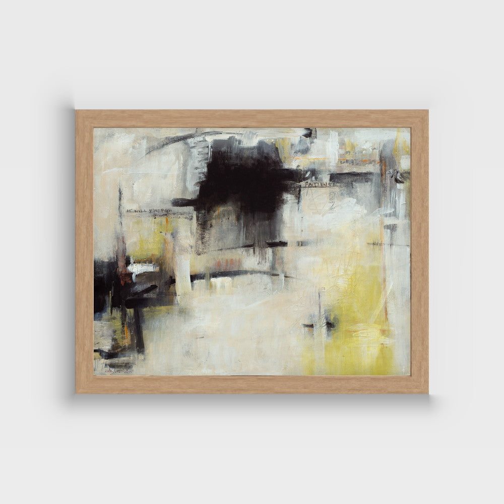 Green Hangs in the Balance — framed in natural oak