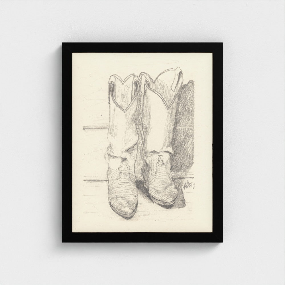 Old Soles — framed in matte black