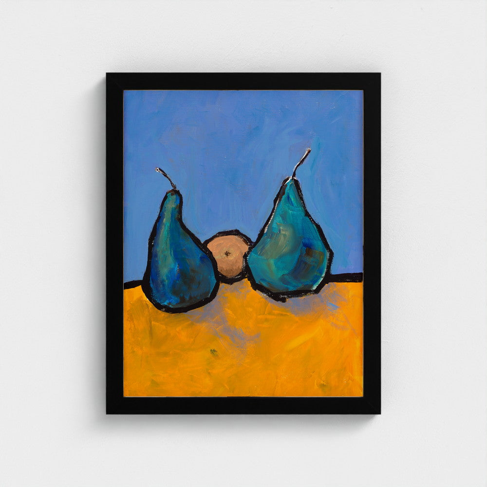 Pearfect Family — framed in matte black