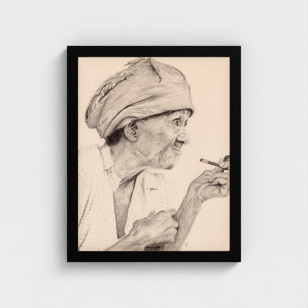 Surinam Woman — framed in matte black