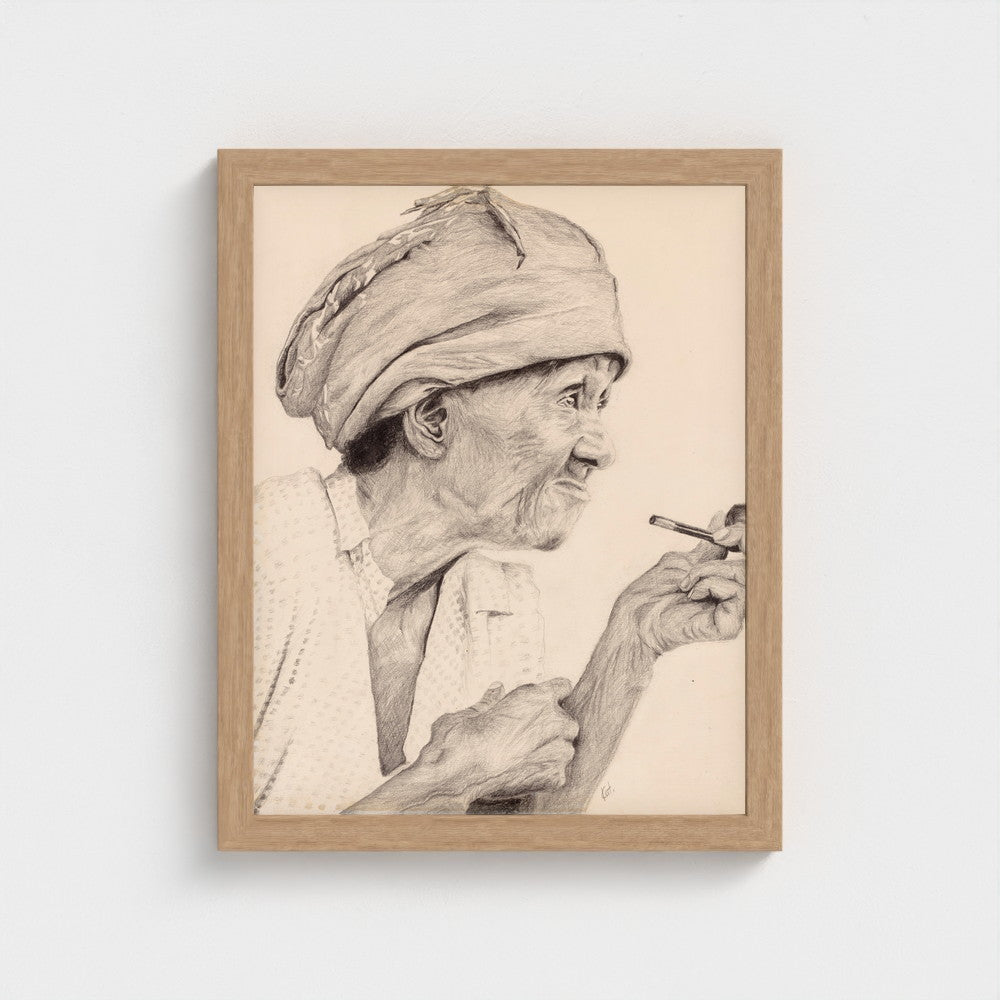 Surinam Woman — framed in natural oak